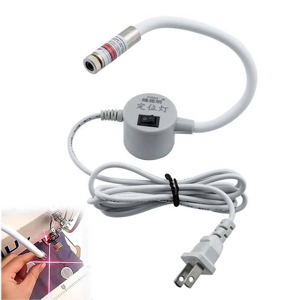 Lampada Posizionatrice Laser Rossa Alimentata per Cucito, Taglio con Base Magnetica, Linea/Croce per Accessori Macchina da Cucire