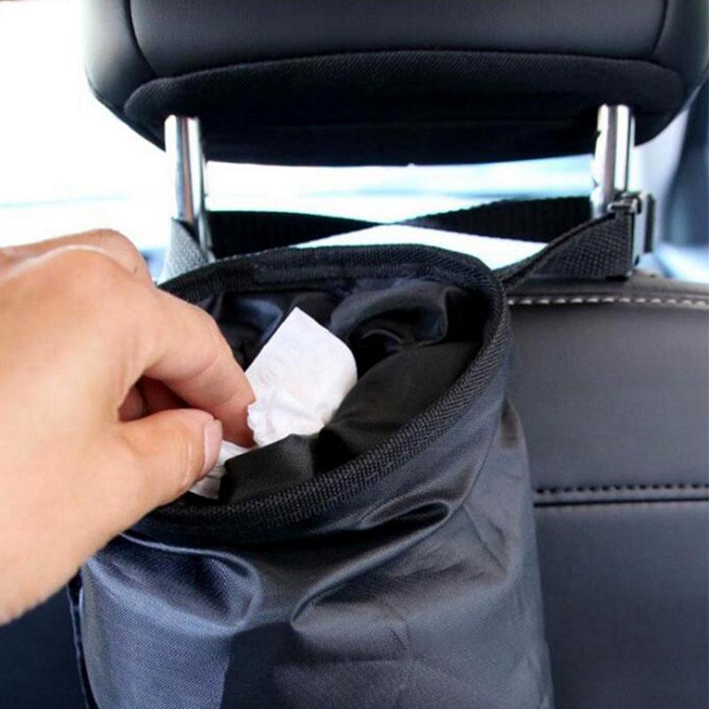 Car Trash Bag Reusable Washable Versatile Deformation Proof Hanging Back Seat Garbage Bag Trash Can