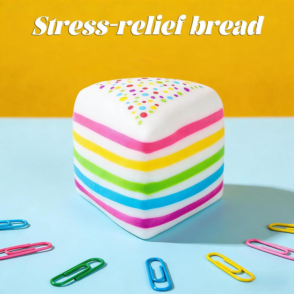 Dumpling Squishy Rainbow Layer Cake Toy Dessert Soft Toys For Teens & Adults Fun Novelty Gift For Birthdays Squish Dumplings