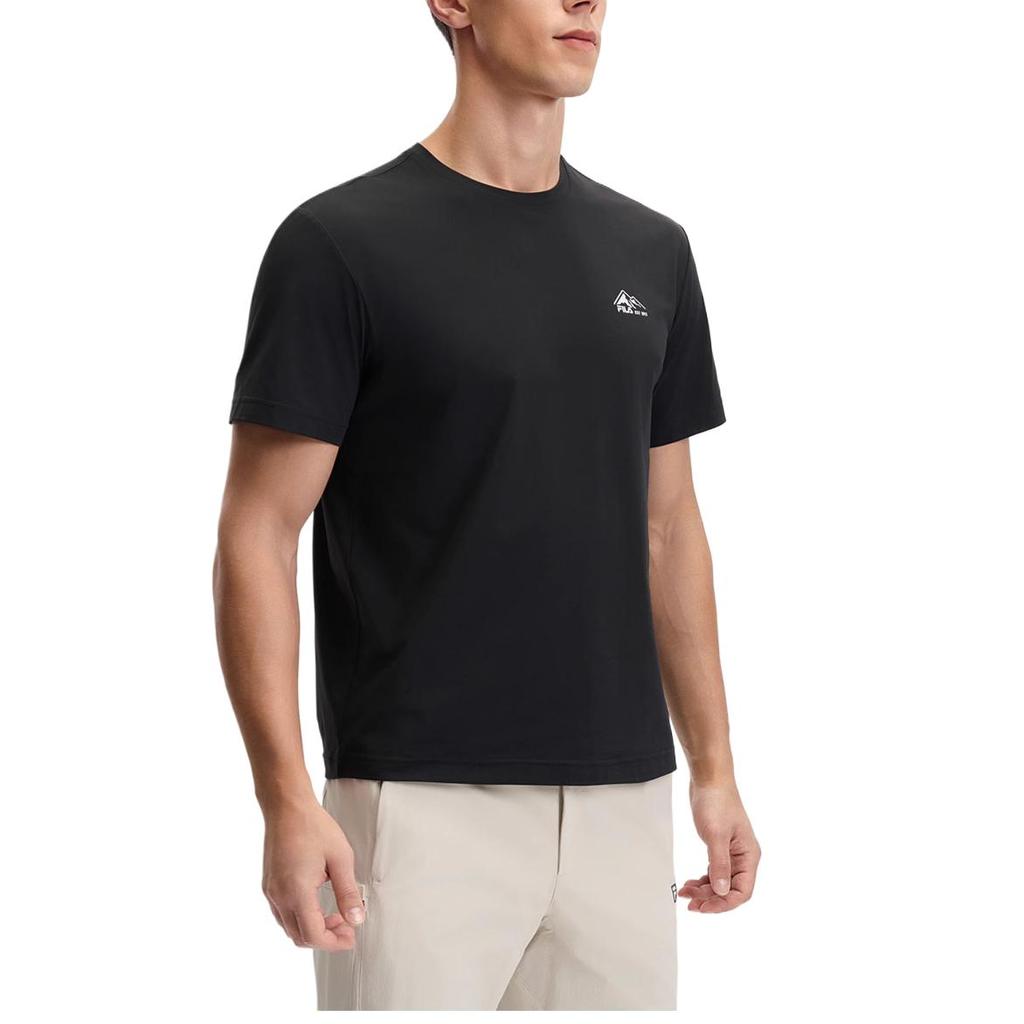 Fila Fitness Outdoor Series Simple Versatile Fashion Comfortable Short Sleeve T-Shirt Unisex Tops Black A51M521106F-BK