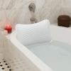 Portable 2 Suction Cups Bathtub Pillow Comfortable Soft Bathtub Headrest Breathable Neck Support Spa Pillow Bathroom