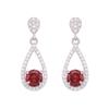 Natural Garnet Topaz Amethyst Colored Treasure Stud Earrings Women'S S925 Sterling Silver Water Drop Pendant Earrings