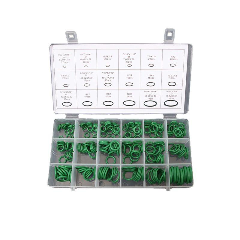 270 Pieces O-Ring Seal Kit for Air Conditioning Systems Various Sizes Rubber Gasket Assortment with Storage Case for HVAC Repair and Maintenance