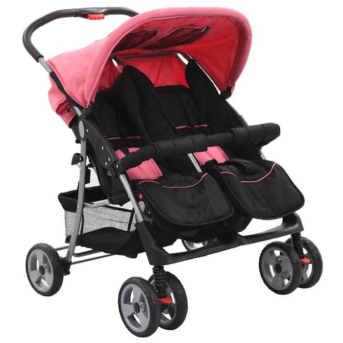 VidaXL Double Stroller Baby Child Car Stroller Seat Stroller Against UV from 6 To 36 Months Maximum of 15 Kg 10155