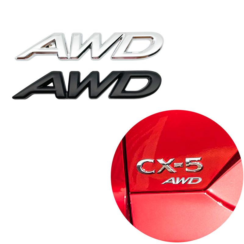 3D Metal Car Styling AWD 2.0 2.5 Emblem Car Rear Tail Trunk Sticker For M3 M5 MAZDASPEED MS Badge Decal Front Grill Decor