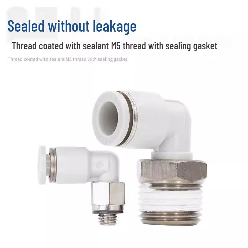 Yadake Pneumatic Threaded Quick Connect Elbow Fitting PL4/6/8/10/12-M5-01-02-03-04