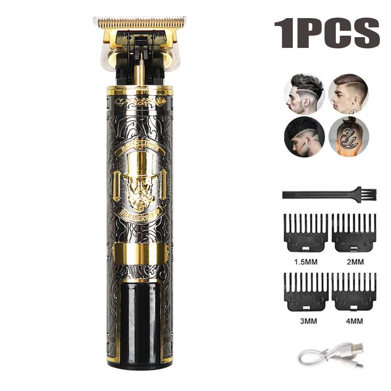1-5Pack Vintage T9 Electric Cordless Hair Cutting Machine Professional Hair Barber Trimmer For Men Clipper Shaver Beard Lighter