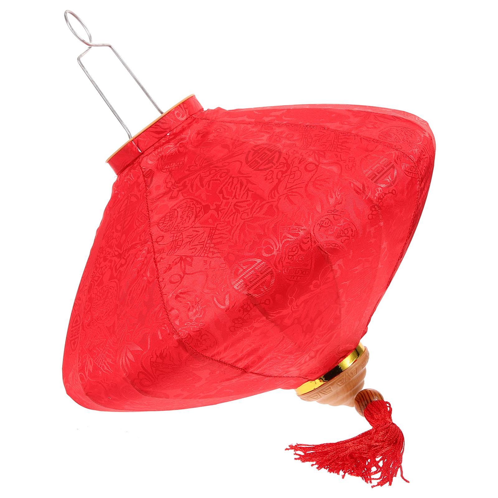 

Large Hanging Lantern for Festival Decor Floral Design Light Weight Cloth and Metal Chinese Style Lantern for Garden Indoor other