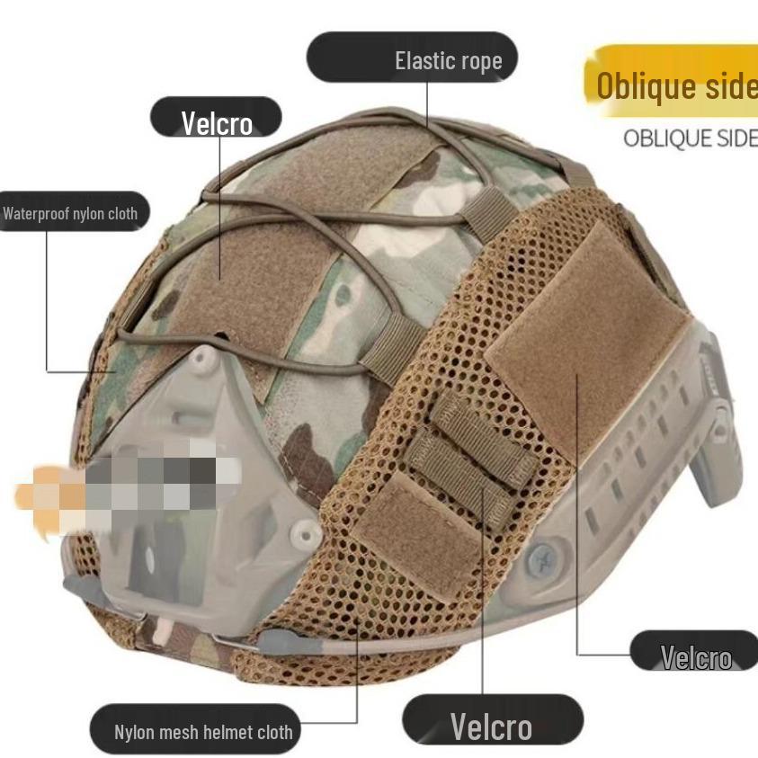 FAST Hjälm Kamouflageöverdrag - Taktisk Utomhus Huvudbonad