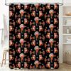Modern Bathroom Decor Shower Curtain Fabric Printing Design Waterproof 180X240cm For Bathtub Decoration Home Accessories Orange