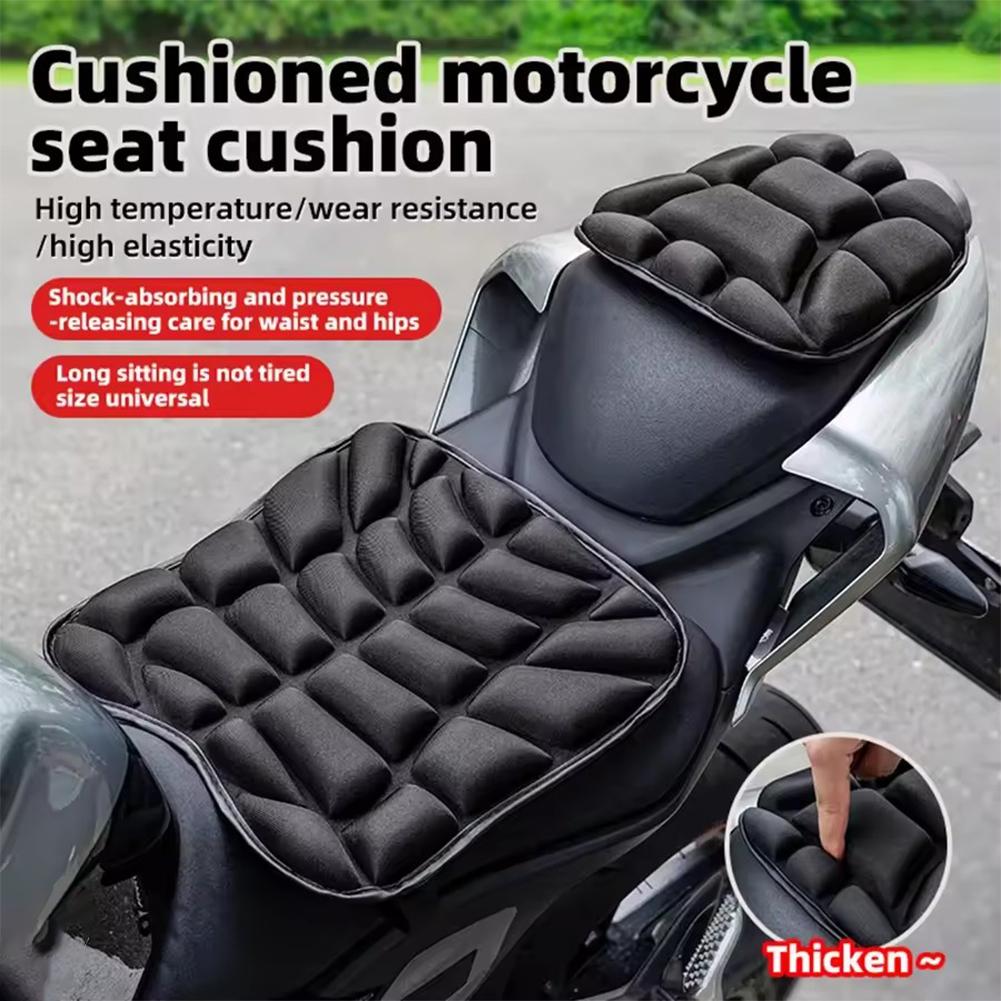 2 Pack Universal Anti Slip 3D Comfort Seat Cushion Motorcycle Comfort Breathable Front Rear Seat Cushion Motorbike Seat Cover