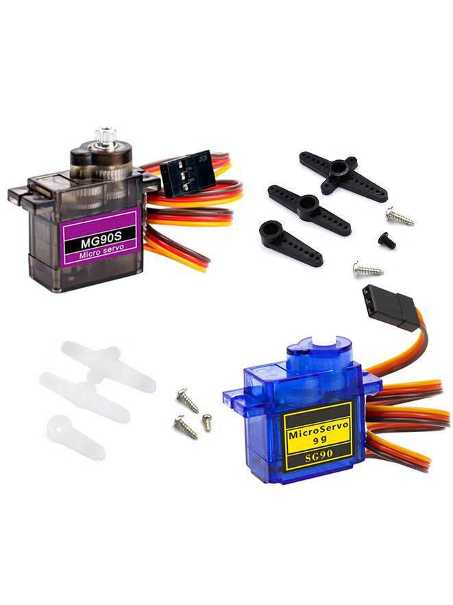 SG90 MG90S 9g Servo for 450 Helicopter & Car, 180°/360° Rotation