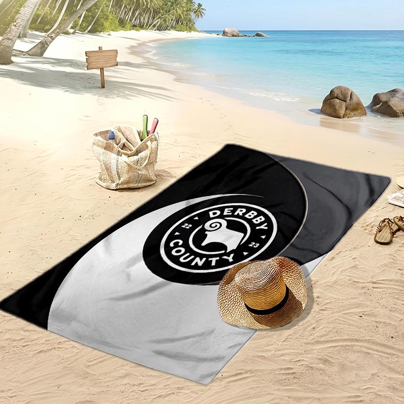 Toalla de Playa con Estampado de Fútbol del Derby County, Toalla Grande Suave de Secado Rápido para Playa, Camping, Natación