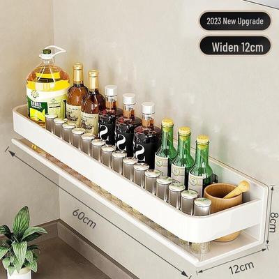 Dingle Kitchen Punch-Free Wall-Mounted Storage Shelf with Knife Holder