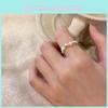 Unique Irregular Silver Pearl Ring For Women Adjustable Fashionable Geometry Design