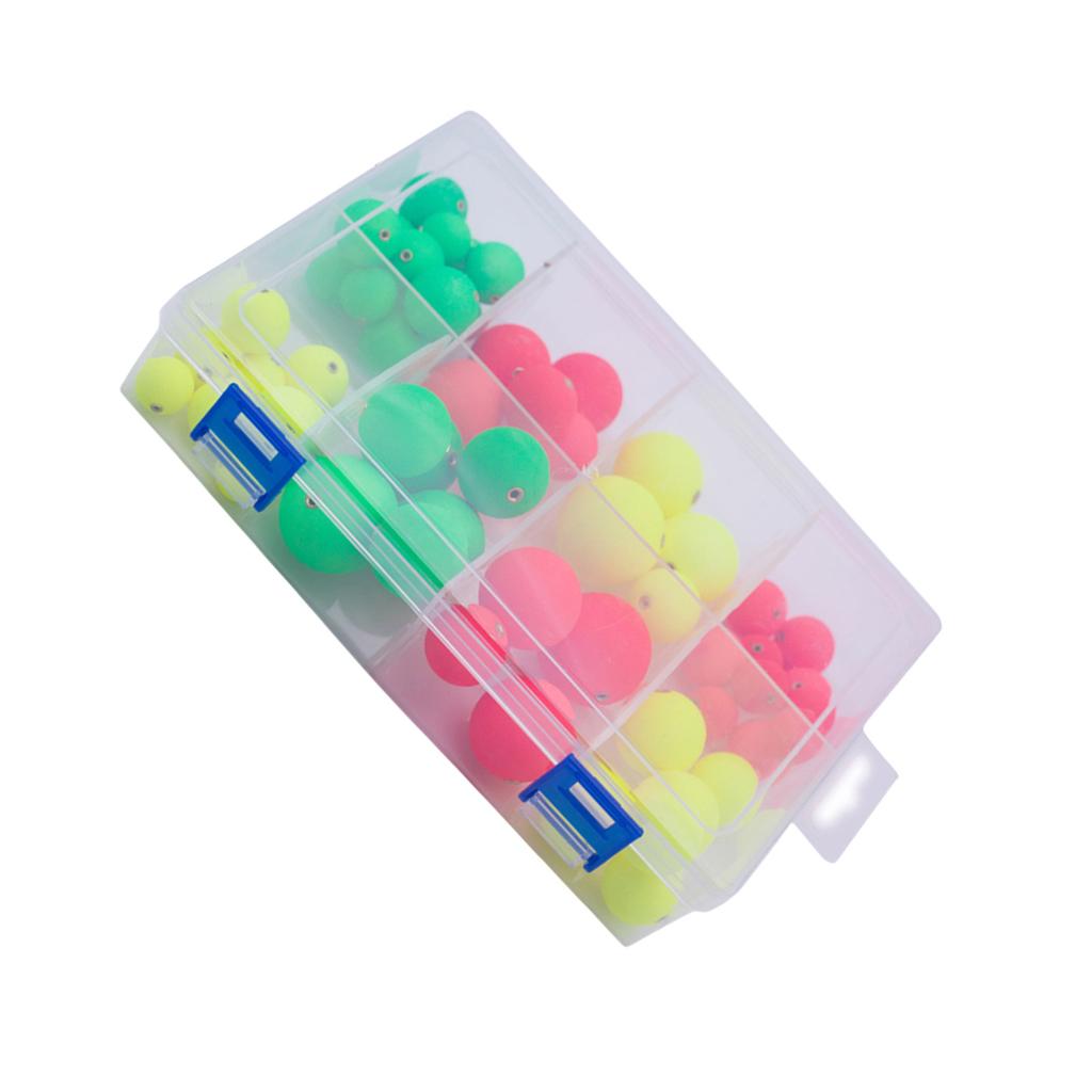60Pcs Fishing Float Round Fly Fishing Bobber Float Tackle Fishing Bobber Fishing Float Bobbers Strikes Indicators Set