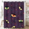Colorful Bow Tie Print Shower Curtain for Bathroom Decor Easy Install Fabric Shower Panels with Hook Rings Set