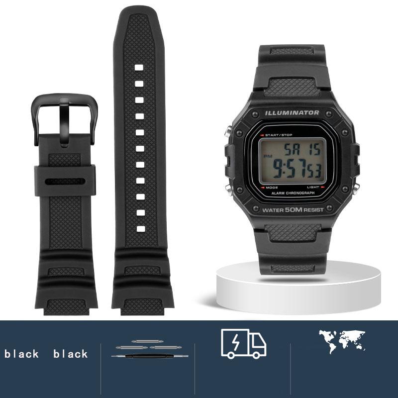 Silicone watch strap  for Casio Watch Strap w-218h/ae-1200 /1100 / f-108 /sgw300 /400 /500 /w-800h / mrw-200