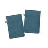 Lot de 2 gants de toilette 15 x 21 cm Lilas bleu pétrole