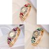 Korean Fashion Ladies Butterfly Flower Quartz Watch With Alloy Band For Casual Wear