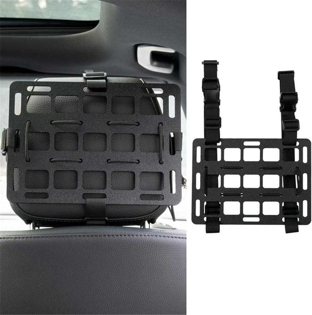 Tactical MOLLE Panel Rigid Car Headrest Shooting Gun Rifle Rack Bracket Storage