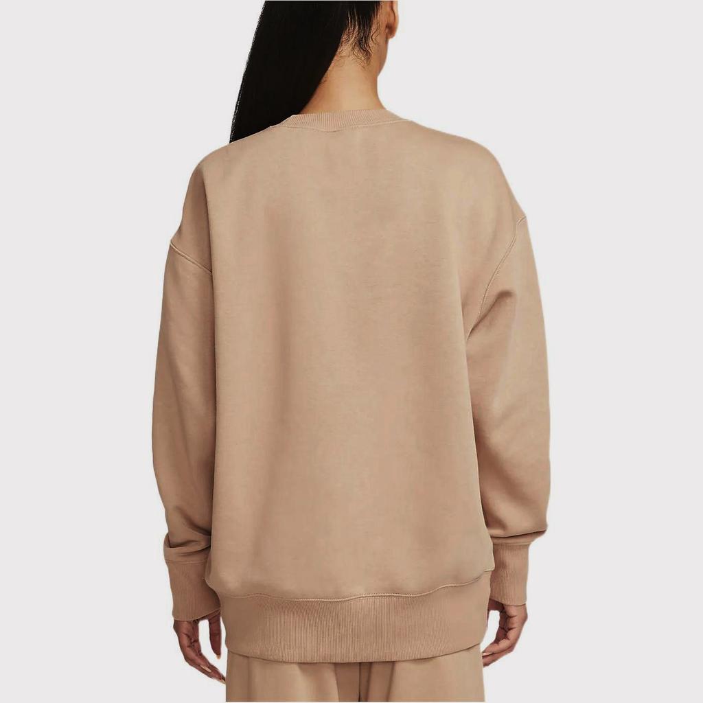 Nike Phoenix Fleece Solid Logo Crew Neck Pullover Sweatshirt Women Tops Ma-Huang DQ5734-200