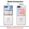 Pink Bowknots Print Case For Samsung Galaxy Z FlIP 7 FE 6 5 Z Flip7 Flip6 Flip5 Luxury Plating PC+PU Leather Hybrid Folding Phone Cover
