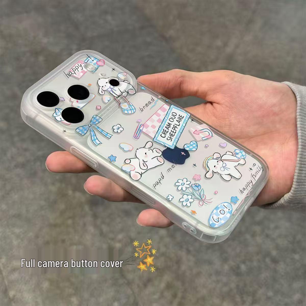 

Korean Style Bow Apple iPhone Case: Compatible with iPhone 17 Pro Max & 16 Plus, with Integrated Camera Button for iPhone 13–15. iPhone 16 with Integrated Camera Button