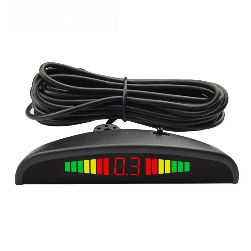 LED Driver Parking Assistance Sensor System Car Reverse Backup Radar Buzzer Warning Alarm LED Display with 4 Parking Sensors