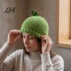 Adorable Fruit Design Beanies Women Knitted Hat, Cute Stretchy Cozy Winter Beanies, Sweet Warm Skull Cap for Girls Cold Weather Elastic Fit Headwear
