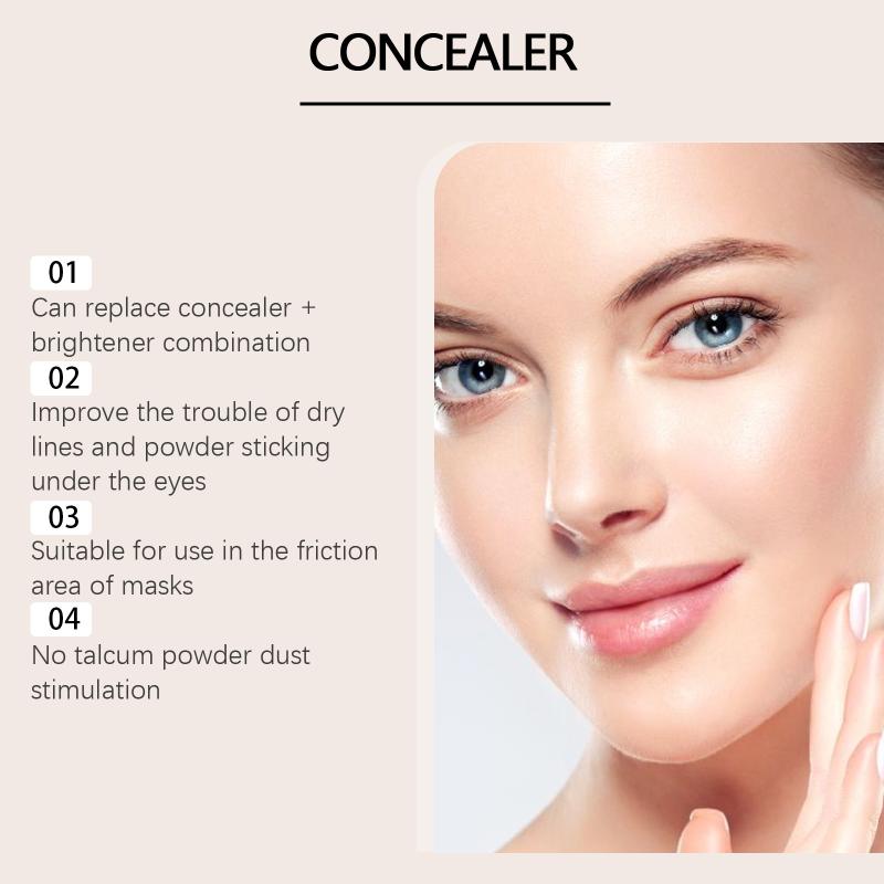 Light Skin Concealer Palette Natural Coverage for Blemishes & Pores, Hydrating, Crease-Proof,Blends Easily