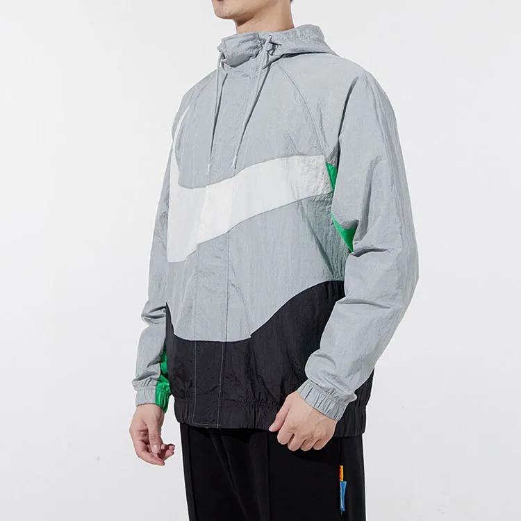 Nike Jackets Men's Gray Hooded Non Detachable Moderate (Unisex) Jackets DD5968 077