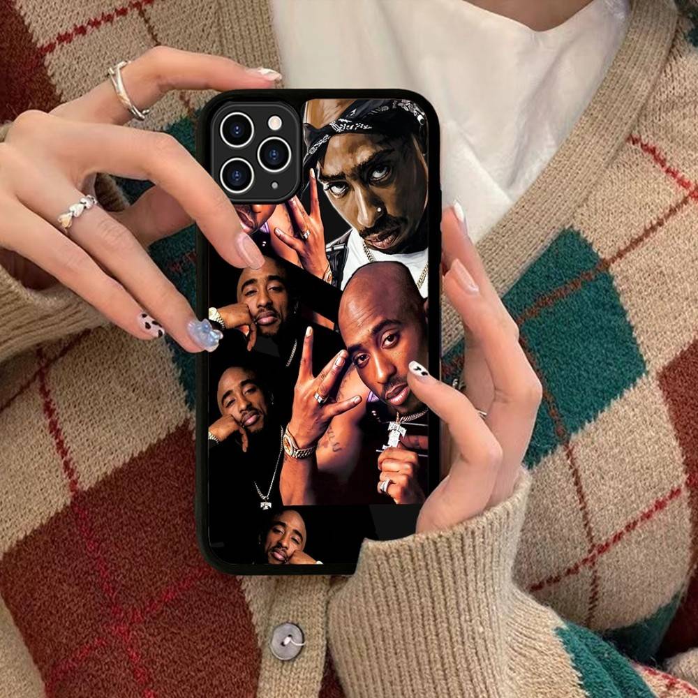 Rapper T-Tupac S-Shakur For IPhone 17 16 Pro Max Air 15 14 13 12 Mini Plus 11 Hard PC+TPU Phone Back Cover