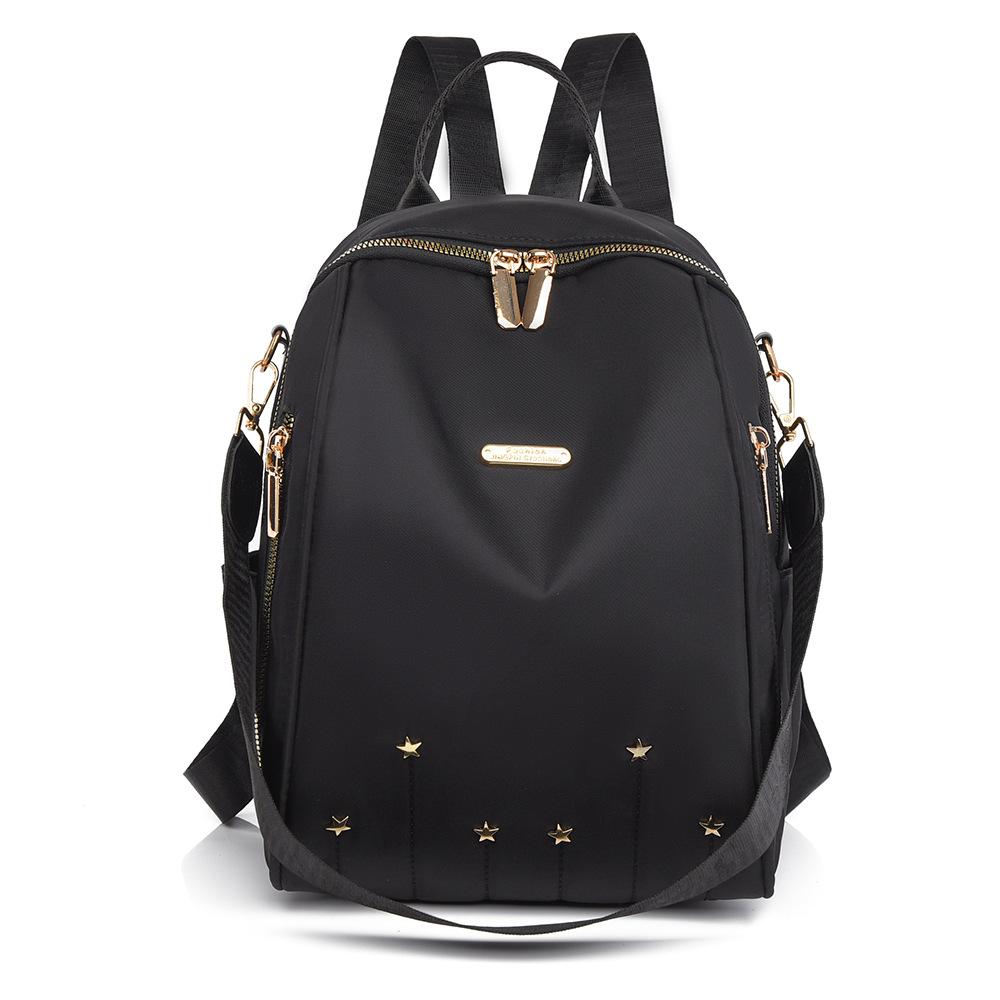 2025 new multi-zipper backpack women s Oxford cloth casual fashion women s travel backpack versatile student bag