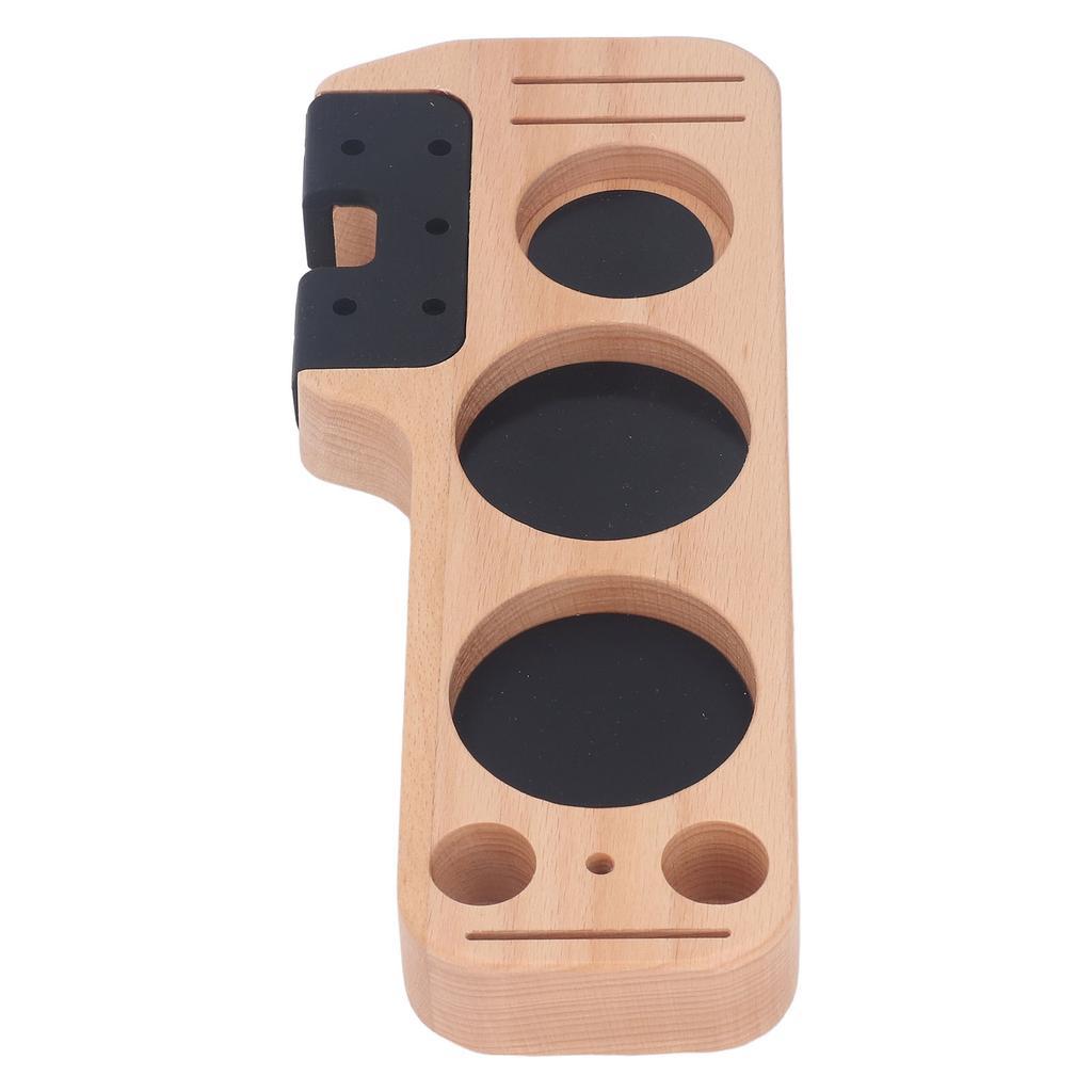 Tamper Holder Station Coffee Tamping Station Coffee Filter Tamper Holder Tamper Stand Space Saving Mess Free Beech Type