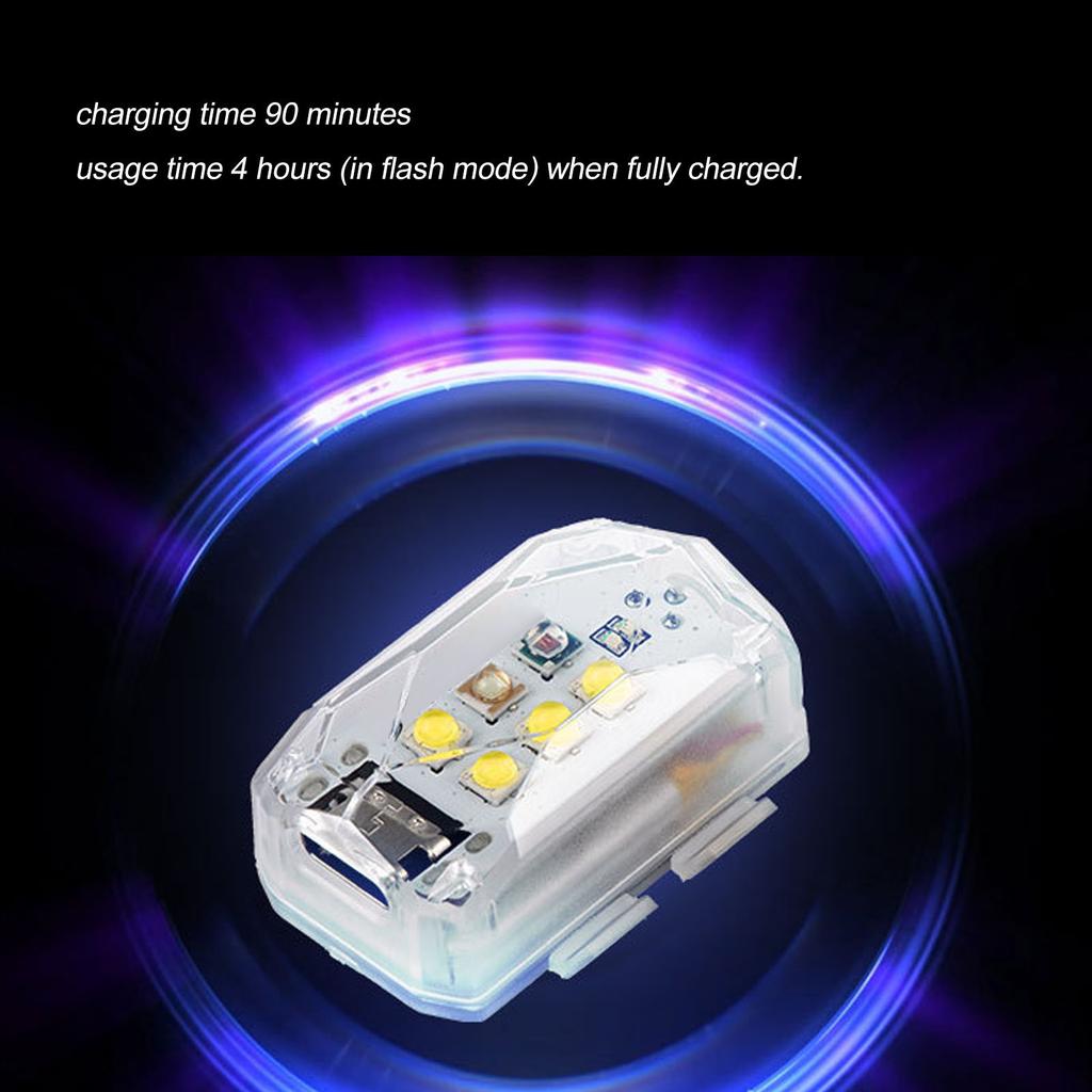 Drone Strobe Light for Mini 4 Pro for Air 3 RC Drones Accessory Night Flight FAA Anti Collision Rechargable Led Lamp