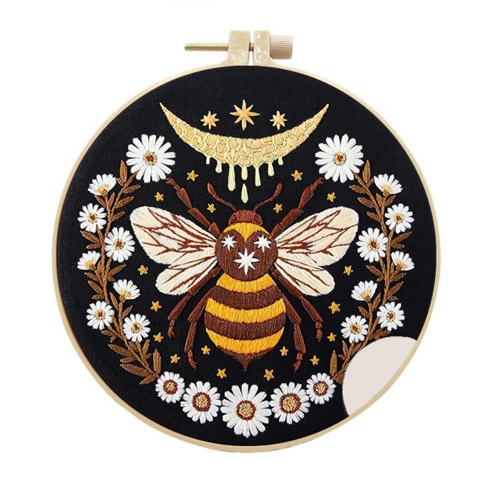 New Embroidery Flower Pattern DIY Cross Stitch Animal Bird Painting With Hoop Adult Beginner