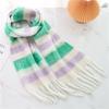Autumn Winter Luxury Women Scarves 240*38Cm Men Thickening Warm Scarf Rainbow Plaid Tassel Shawl Cashmere Imitation Fashion Wrap
