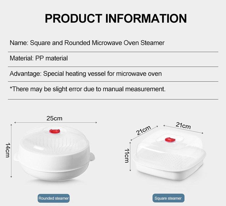 Microwave Heating Steamer Household Large Capacity Steamer Kitchen Steamer Box Steamer Rack Can Exhaust Steam