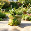 Decorative Vase Resin Potted Sculpture Thickened Garden Decor Succulent Pot Funny Pencil Holder Frog Planter Home Decor