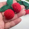 3Pcs/Set Knitting Red Cherry Brooch Hook Weaving Ornaments Fruit Chest Flower Patch Repair Clothing Accessories