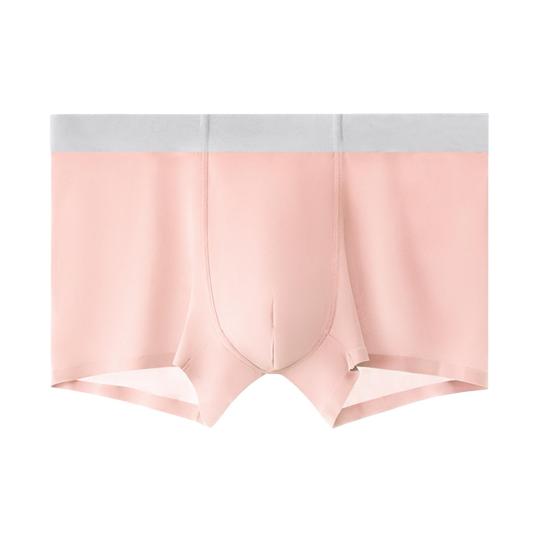Men Boxer Underwear Mid-rise Elastic Waist U-Convex Shorts Briefs Seamless Ultra-thin Patchwork Color Panties