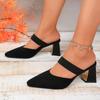 Fashion Casual Heels 2024 Summer Women's Shoes Slip on Sandals Ladies Lace-Up All-Match Basketball Platform Pointed Pumps Comfortable