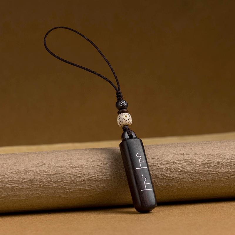 Premium Purple Sandalwood Keychain Pendant for Good Luck