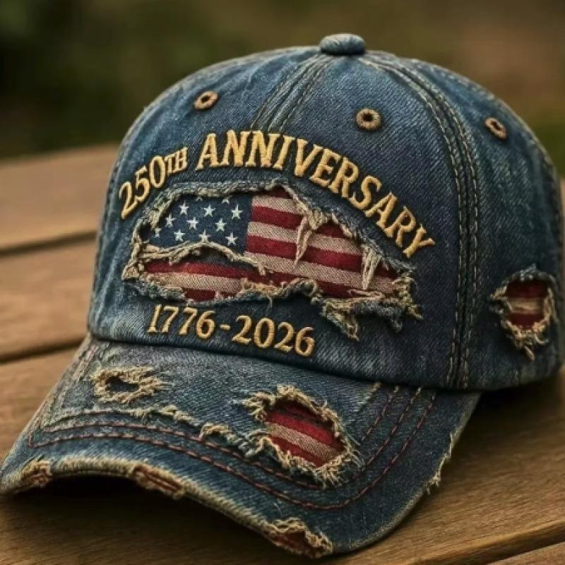 Anniversary Commemorative Baseball Cap, Unisex Vintage Washed Cotton Snapback with Sun Protection Adjustable Strap