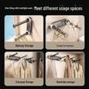 No-Drill Telescopic Wall-Mounted Clothes Drying Rack for Home Balcony