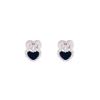 Light Luxury High-End Sense Black And White Double-Sided Love Women'S Design Fashion Temperament Simple Earrings