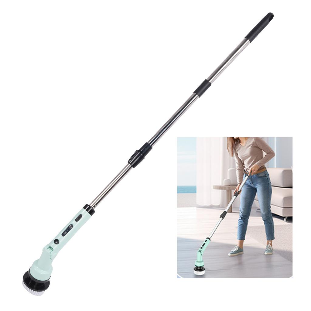Electric Cleaning Brush Water Proof Shower Scrubber Cordless Cleaning Brush with 9pcs Brush Head and   Handle for Bathroom