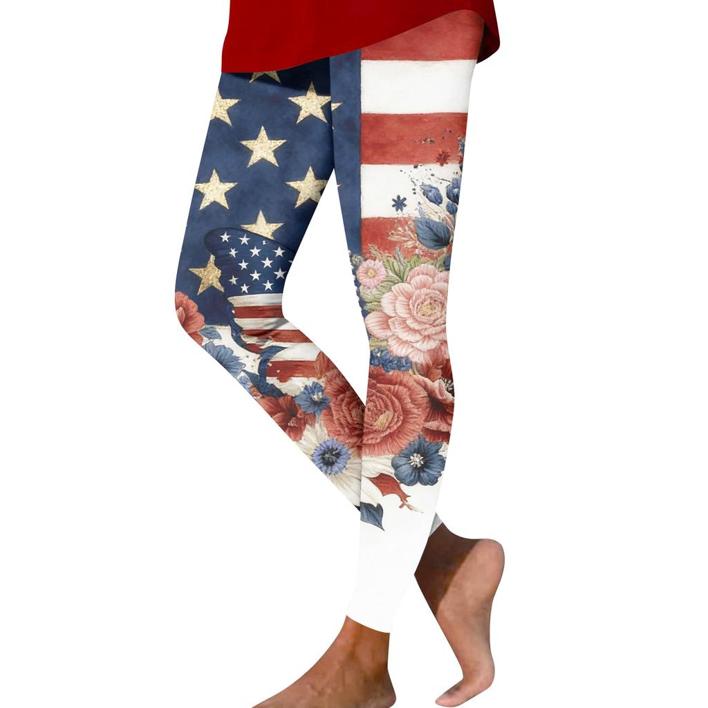 Women's Fashion Casual Print Straight-Leg Pants Outdoor Printed Slim Yoga Pants