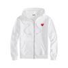 HEYPLAY Peach Heart Japanese Streetwear Unisex Hooded Zip-Up Sweatshirt